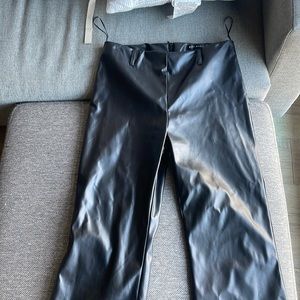 Black leather pants